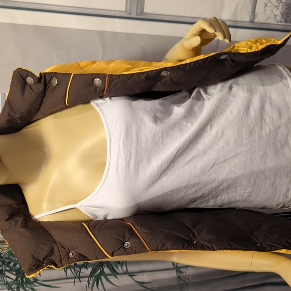 Le Tigre 80s Vintage Style Reversible Down/Feather filled Puffer Vest - Picture 10 of 12